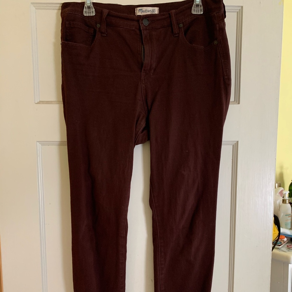 Madewell maroon jeans